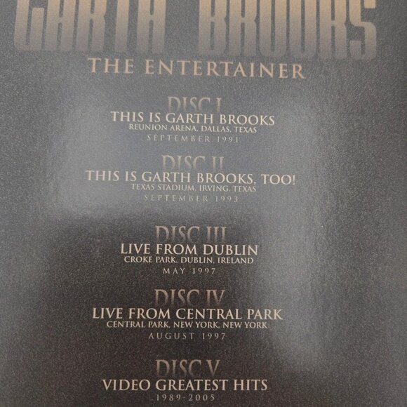 Garth Brooks the Entertainer 5 DVD Set in Metal Tin NTSC 85420 6001 206 Central - Picture 11 of 14